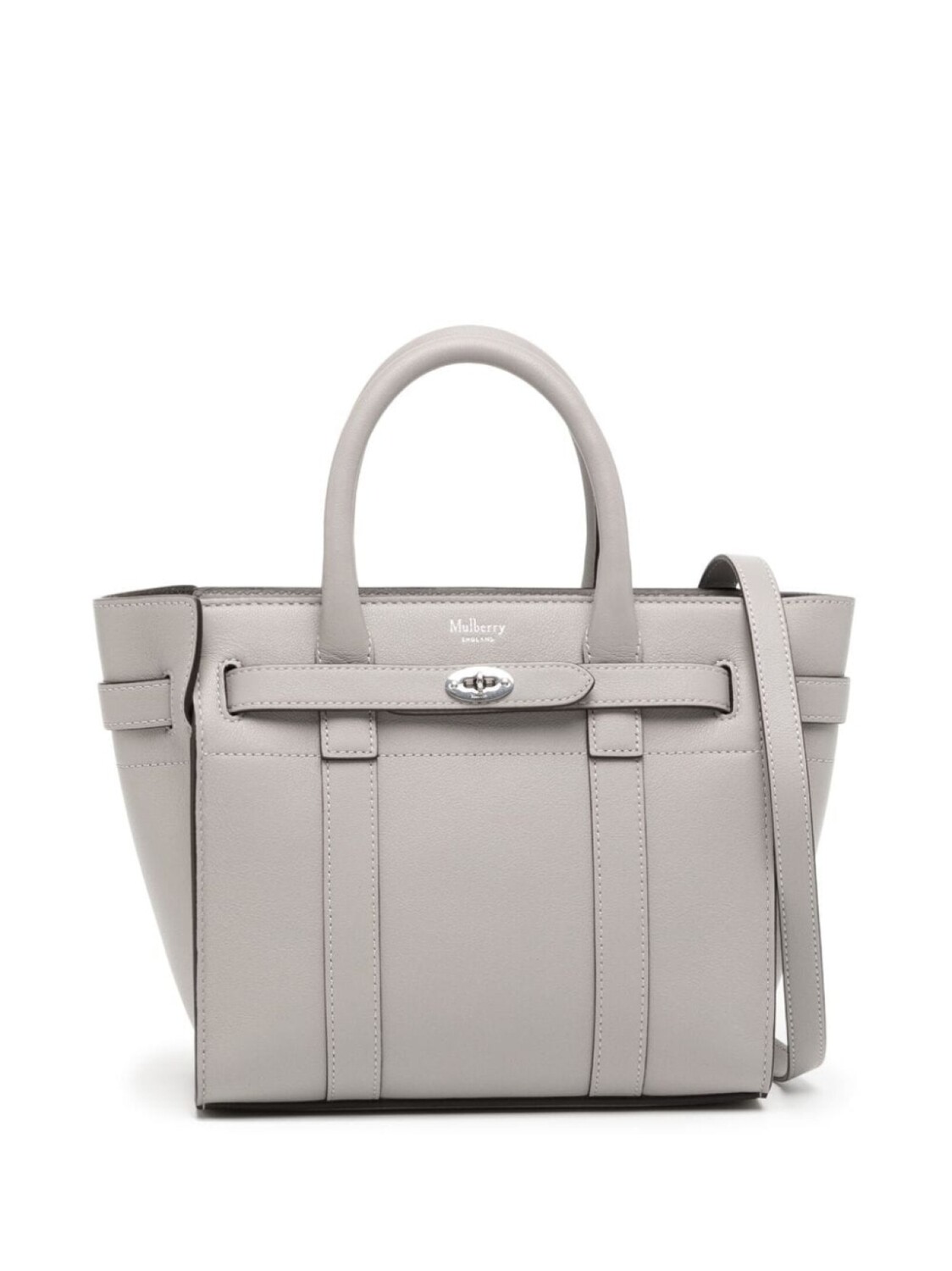 

Маленькая сумка Bayswater на молнии Mulberry, серый