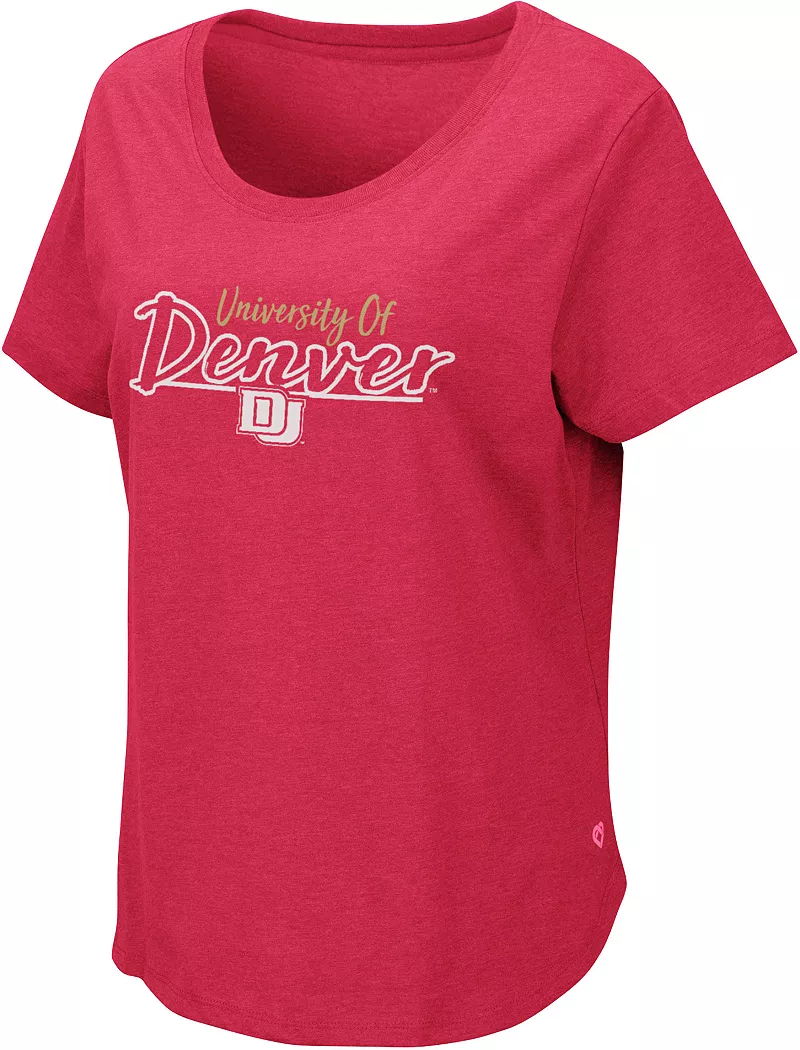 

Женская малиновая футболка Colosseum Denver Pioneers