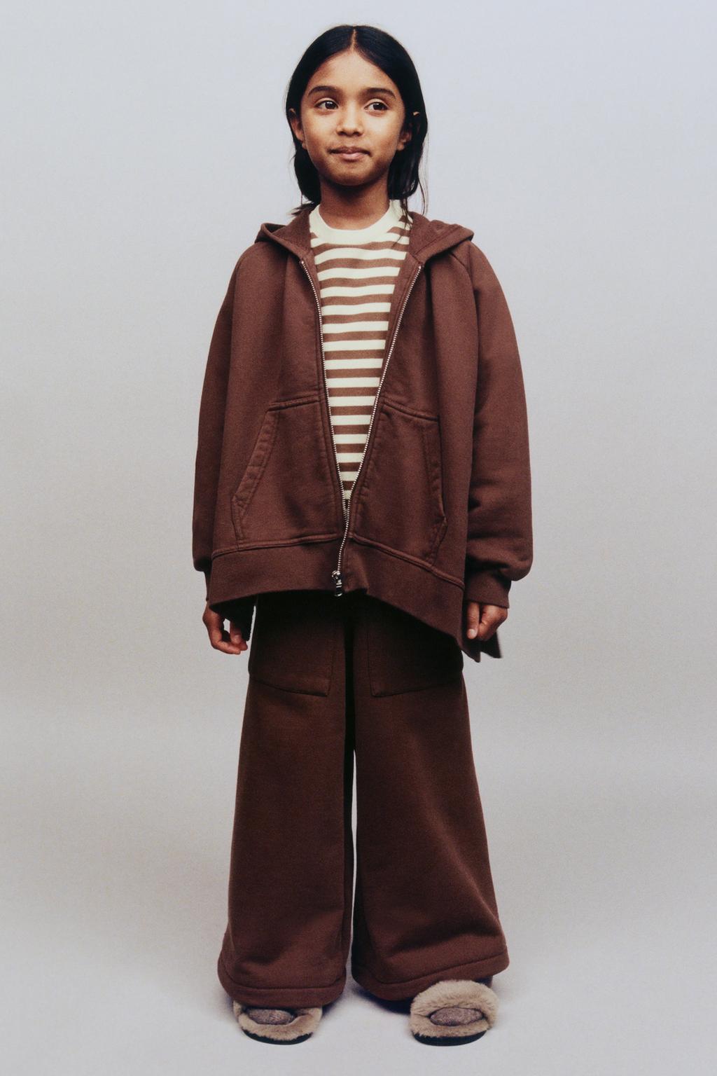 

Хлопковая толстовка ZARA, цвет Russet