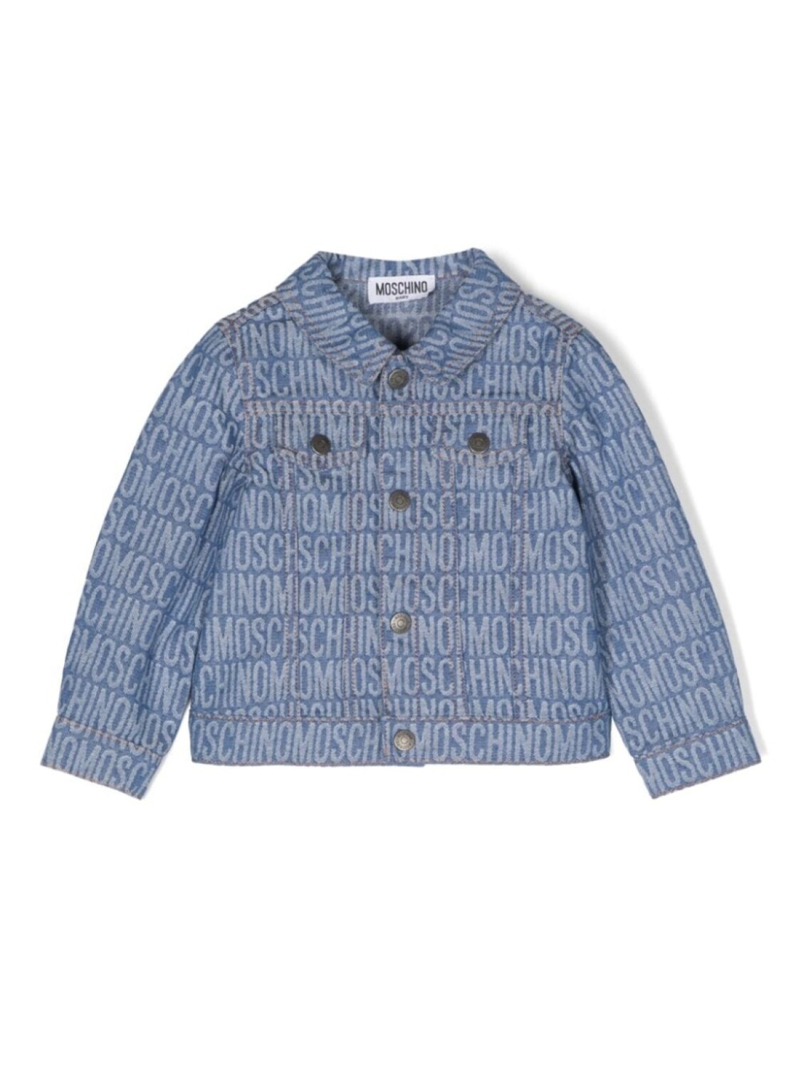 

Джинсовые шорты с логотипом Moschino Kids, синий