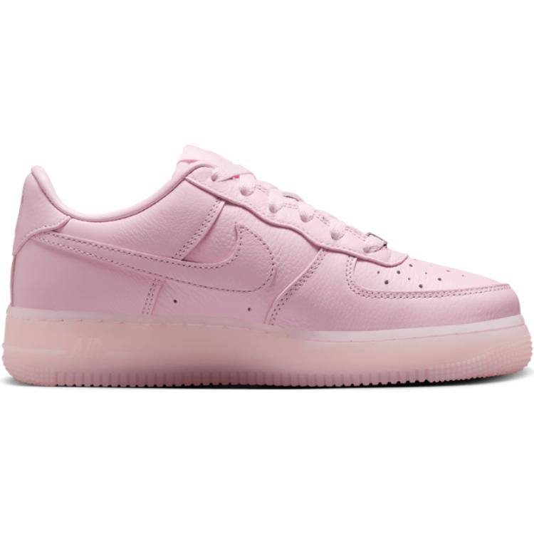 Низкие противоскользящие износостойкие детские кроссовки Drake NOCTA x Air Force 1 Nike, розовый — фото 4