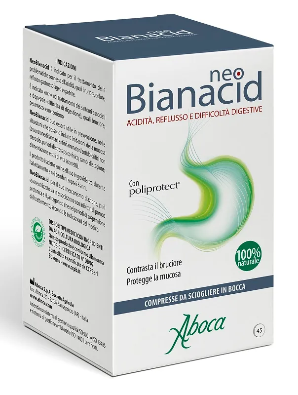 

Aboca Neobianacid 45 Жевательные таблетки Кислотность и рефлюкс