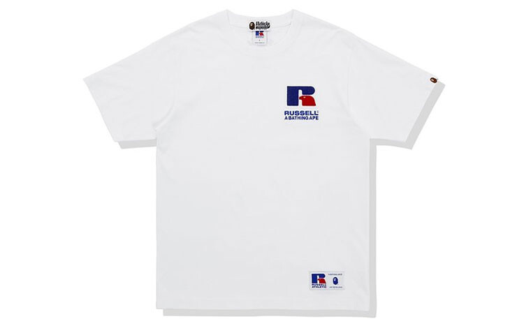 

Футболка BAPE X Russell College, красная A Bathing Ape, белый