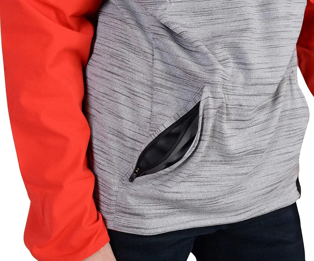Мужская ветровка adidas Anorak, красный/черный/серый — фото 4