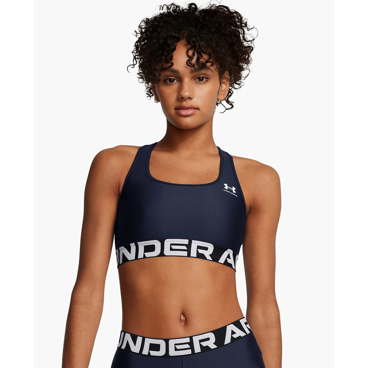 

Женский топ UA HG Mid брендированный Under Armour, синий