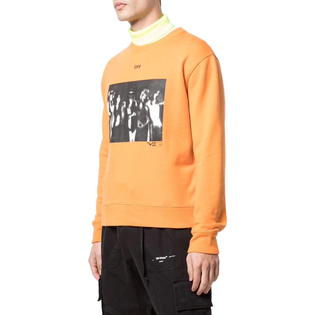 Толстовка мужская оранжевая Off-White, оранжевый — фото 4