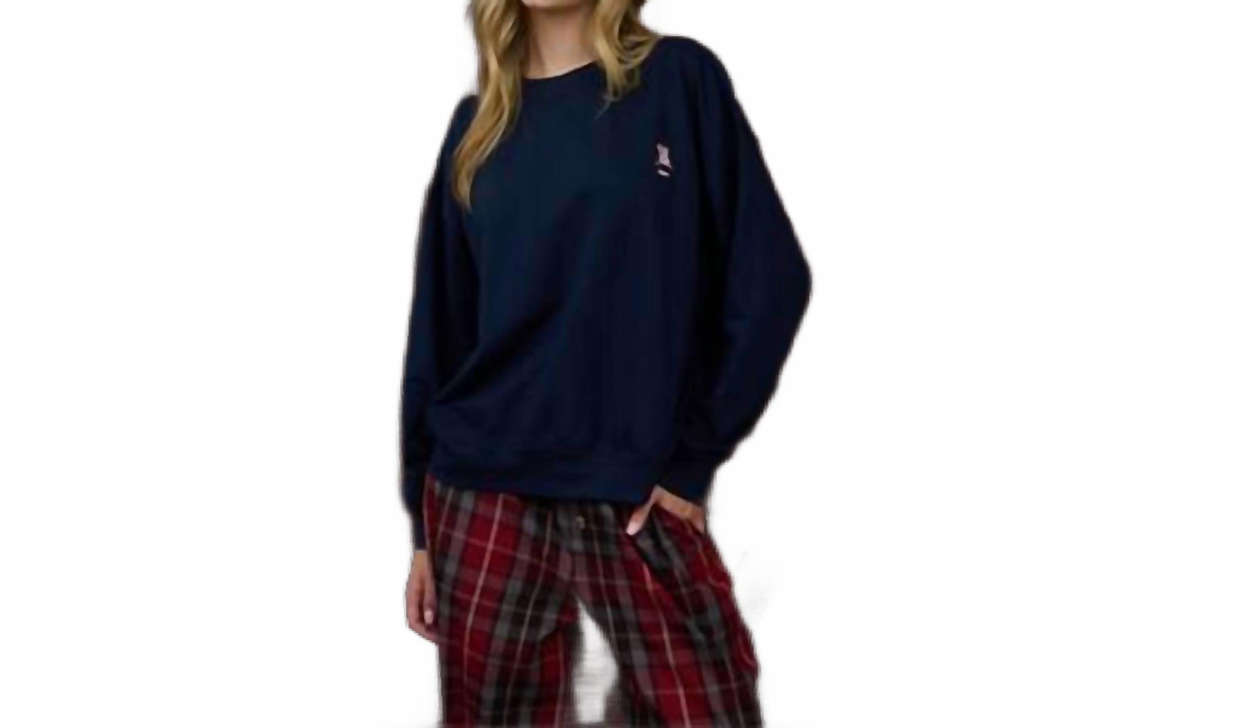 

Blu Pepper Толстовка с вышивкой "Мишка" темно-синего цвета