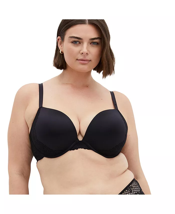 

Бюстгальтер Push Up Allure больших размеров CITY CHIC, черный