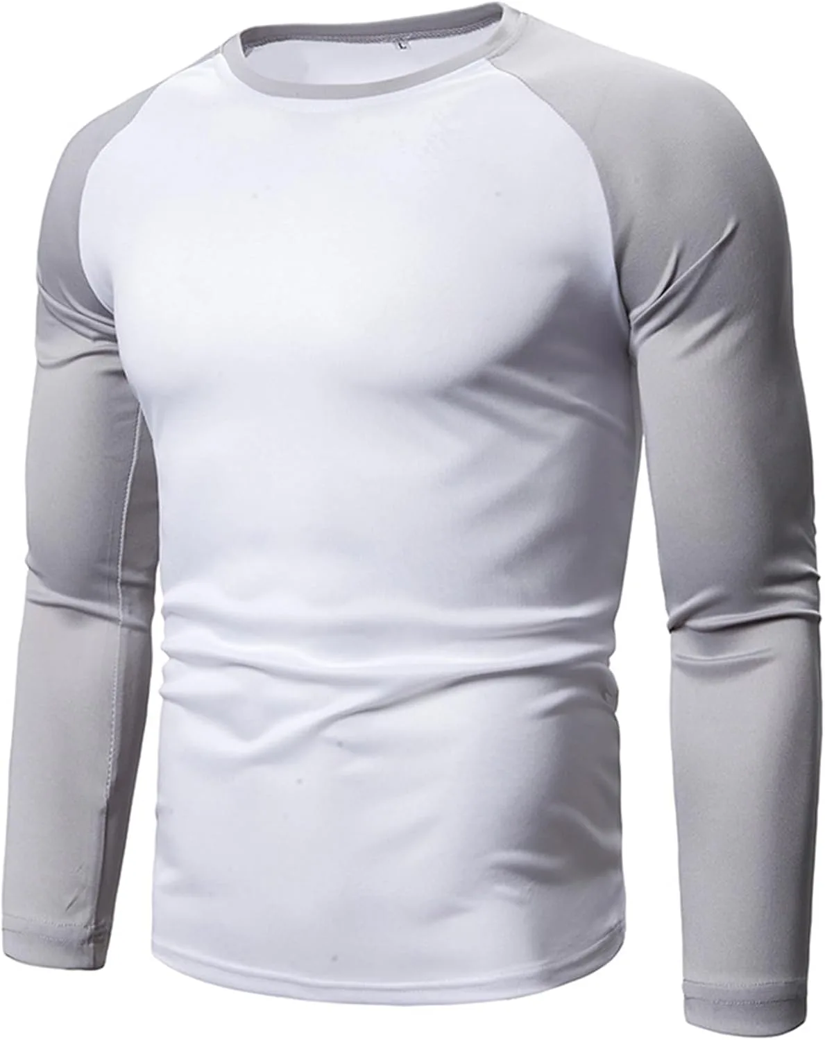 

Мужская футболка с длинным рукавом Classic Gym Workout Running T-Shirt Raglan Sleeve Color Block LGHLMCL