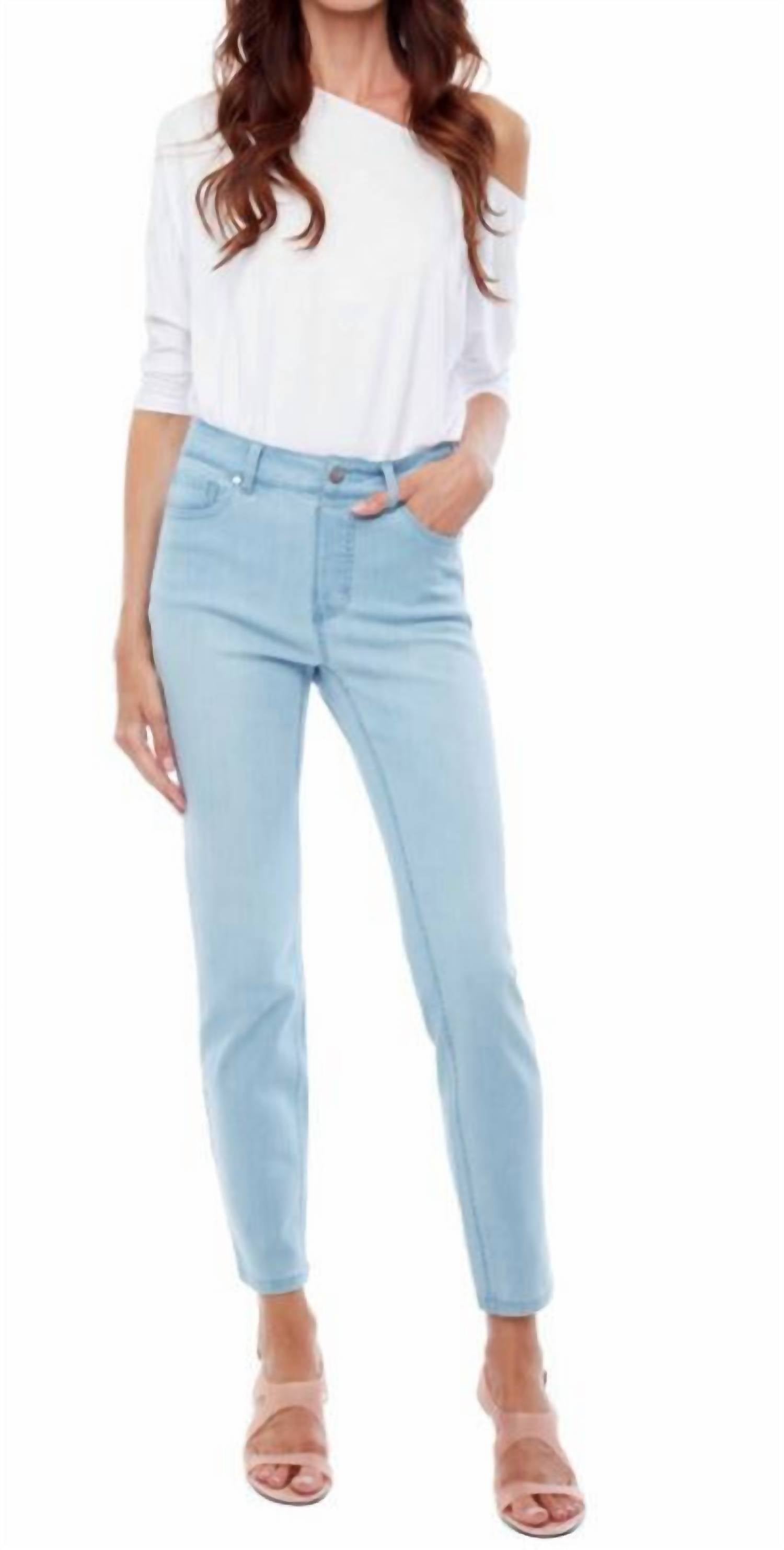 

Джинсы Slim Fit с утягивающим эффектом в светлом дениме Up!, Light Denim