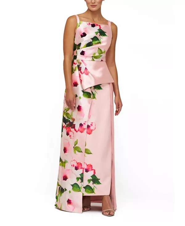 

Барбара в платье, которое она надевает на себя Kay Unger, розовый