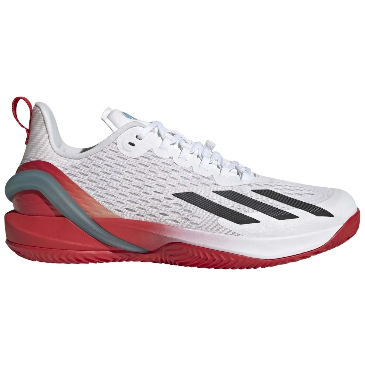 

Мужские теннисные кроссовки Adidas ADIZERO CYBERSONIC CLAY, белый/красный