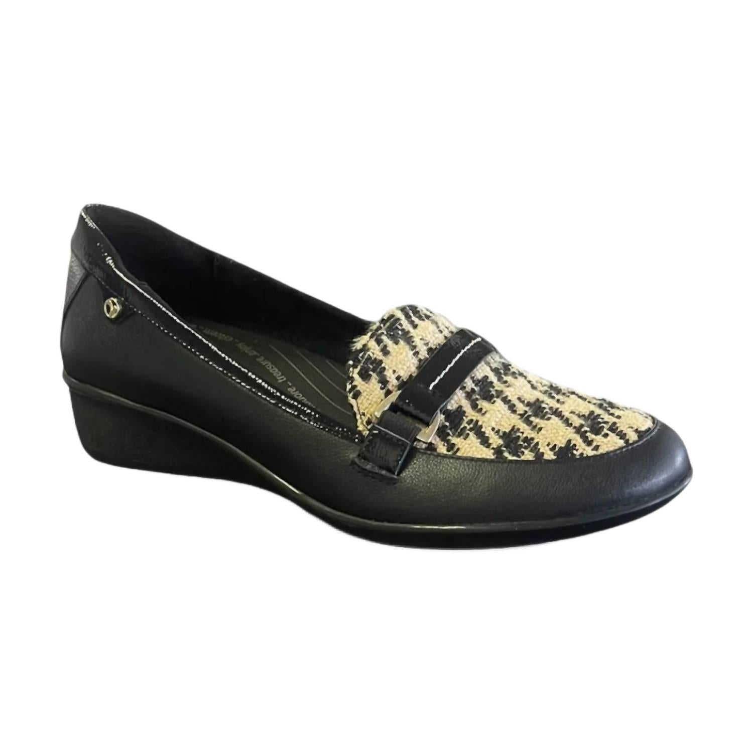 Женские лоферы Montmarte на клиньях в клетку houndstooth Revere, Houndstooth
