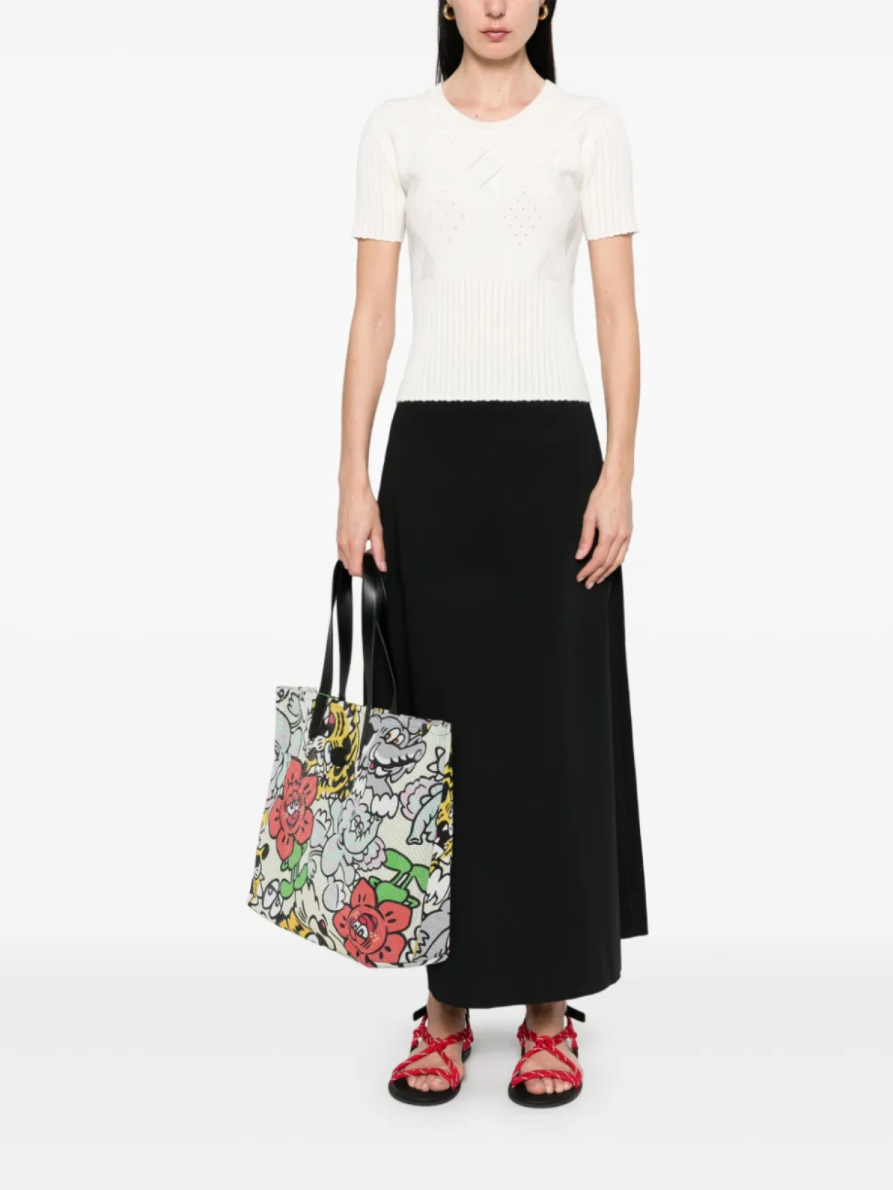 

Футболка Kenzo с ромбовидным узором, белый
