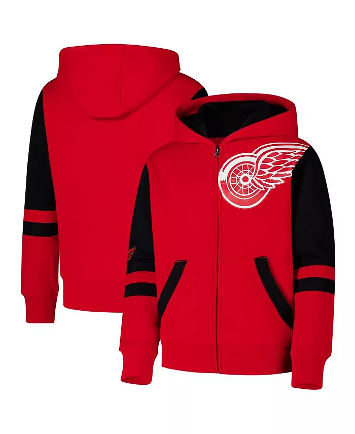 

Толстовка с капюшоном Big Boys and Girls Red Detroit Red Wings Face Off на молнии Outerstuff
