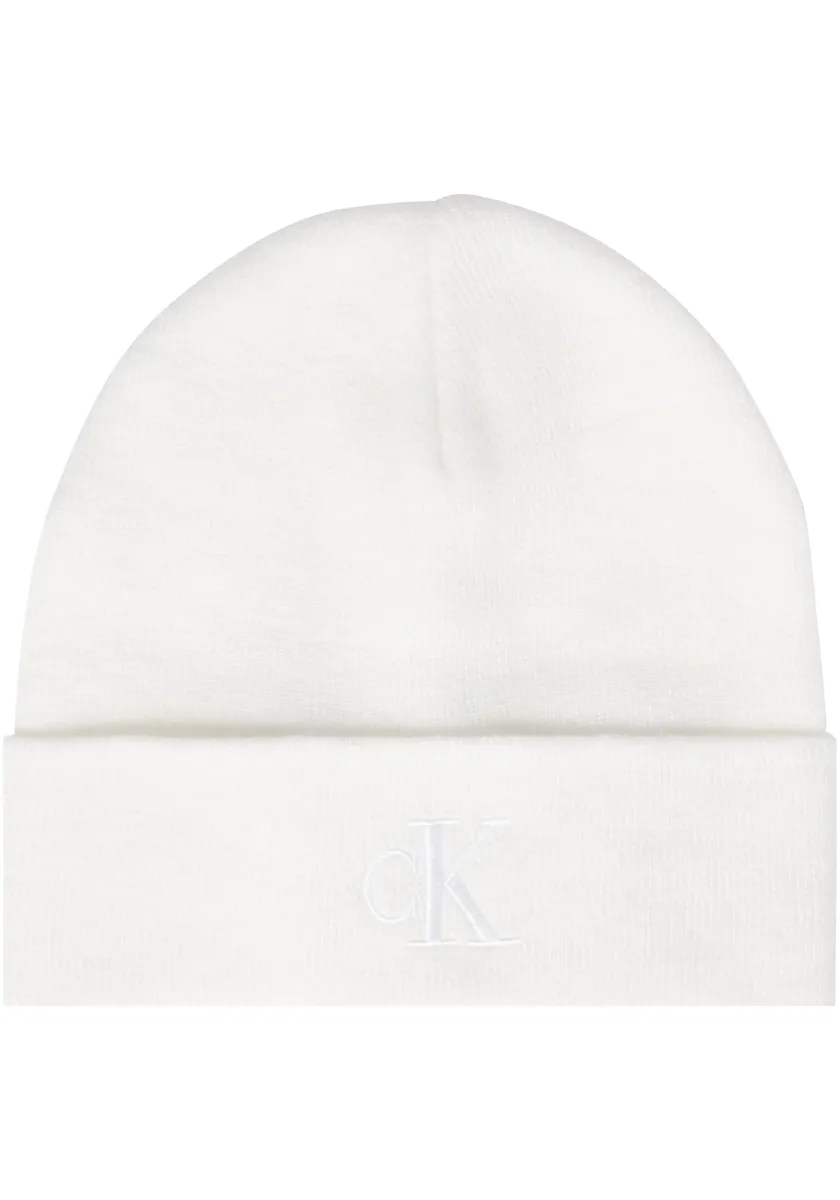 

Шапка-бини Calvin Klein Jeans "MONOGRAM EMBRO BEANIE", с вышивкой Calvin Klein Jeans, слоновая кость