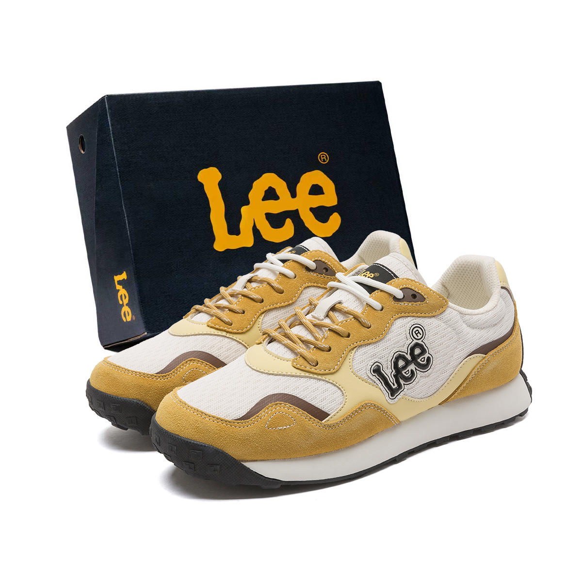 

Износостойкие и легкие низкие кеды мужские Lee, earth желтый