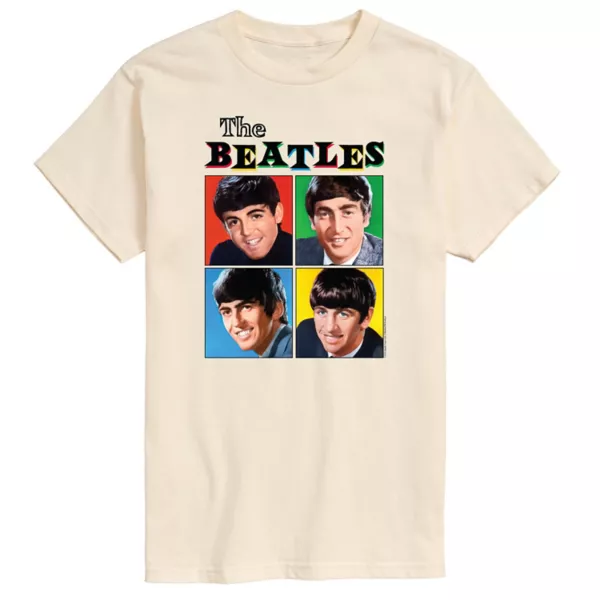 

Мужская футболка с цветной графикой The Beatles Licensed Character, бежевый