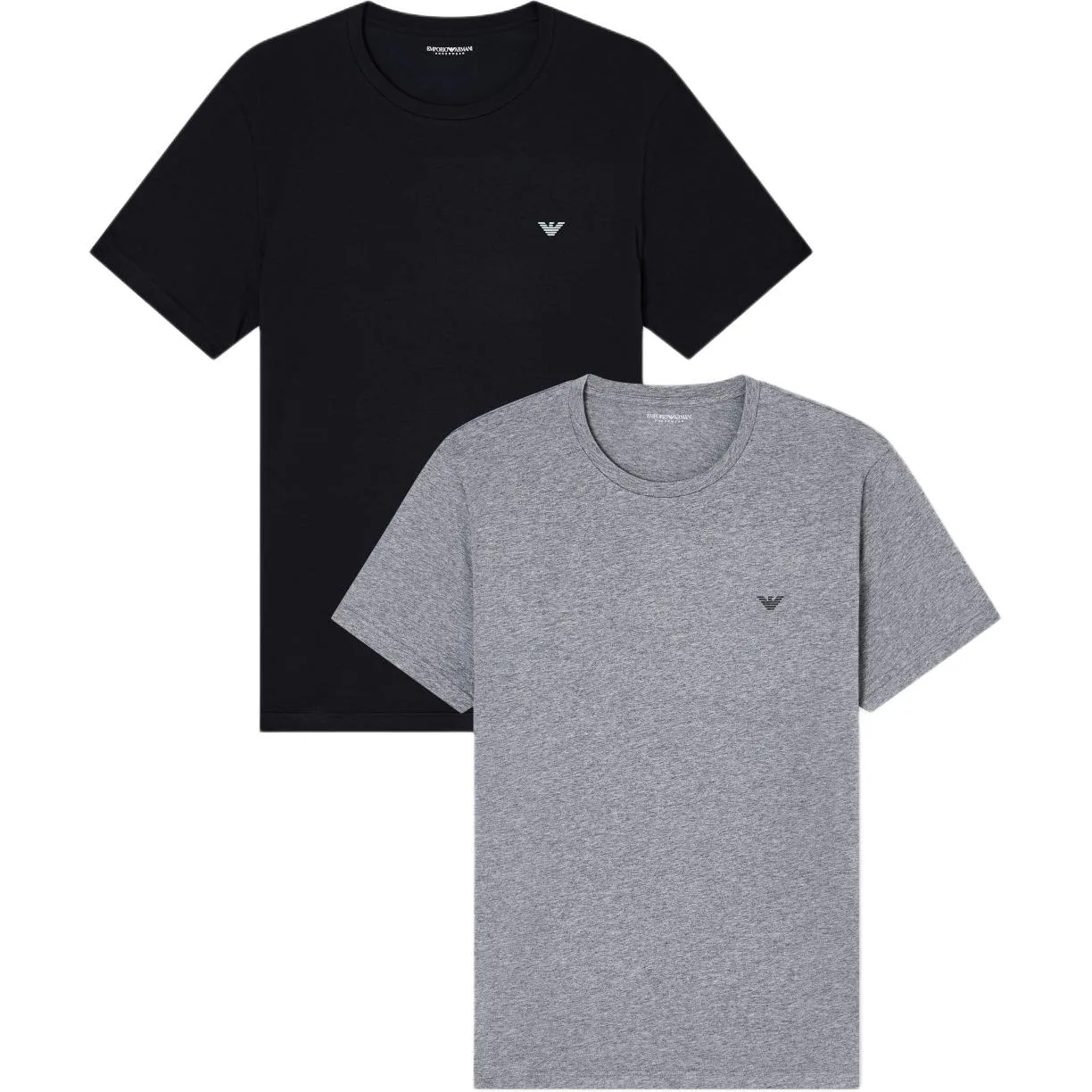 Футболка мужская, 2 шт EMPORIO ARMANI, 2 Pack (Gray+Black)