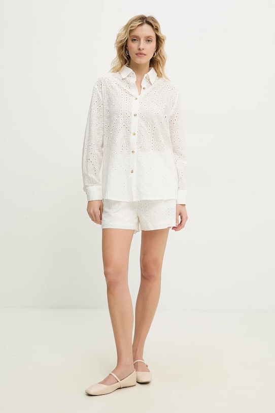 

Хлопковая рубашка и шорты Answear.Lab, белый
