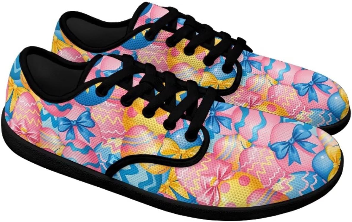 

Кроссовки Binienty с широкой посадкой для женщин и мужчин, противоскользящие, для бега, ходьбы и походов, низкие, с шнуровкой, спортивные теннисные, Easter Egg