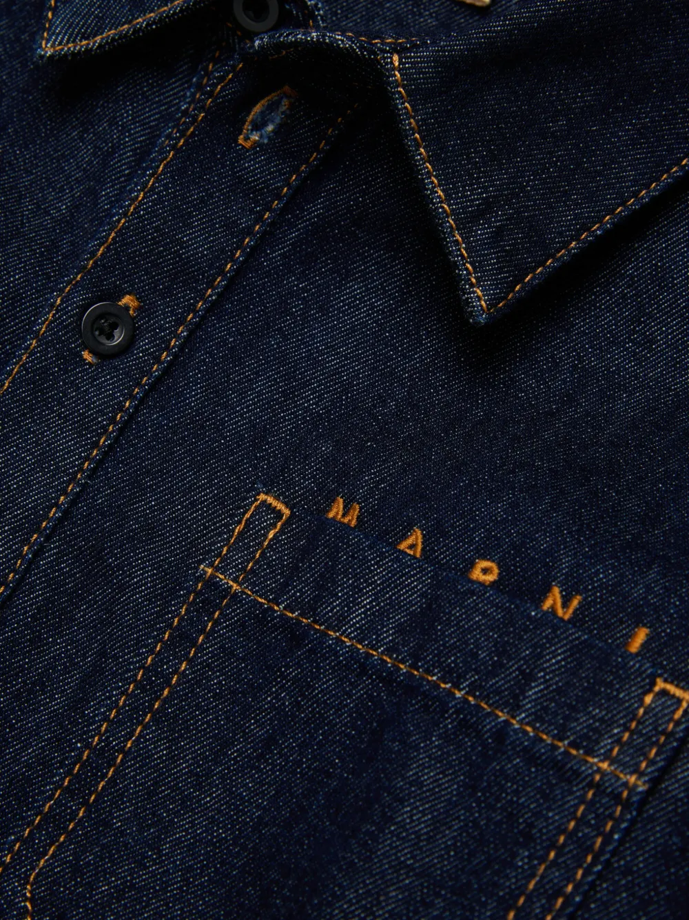 Платье с нагрудным карманом Marni Kids, синий — фото 4