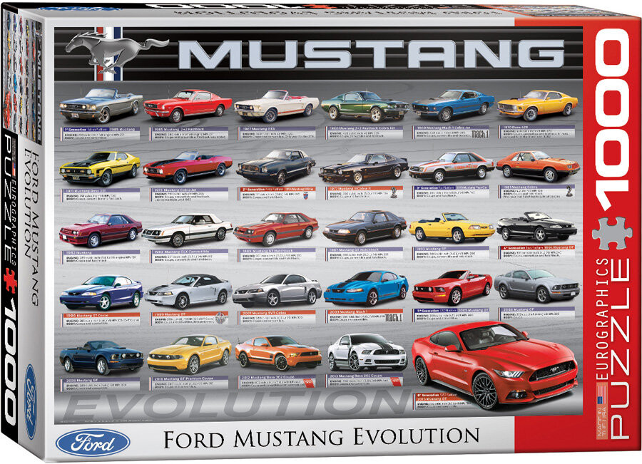 

Еврографика, пазл, Ford Mustang Evolution, 1000 шт. EuroGraphics