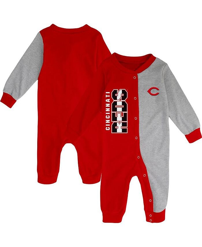 

Комбинезон для новорожденных Red and Heather Grey Cincinnati Reds Half-Time Outerstuff, красный