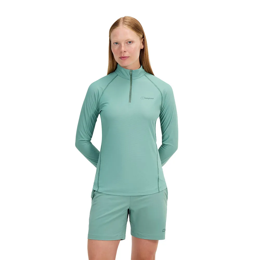 

Лонгслив Berghaus 24/7 Tech half zip, зеленый