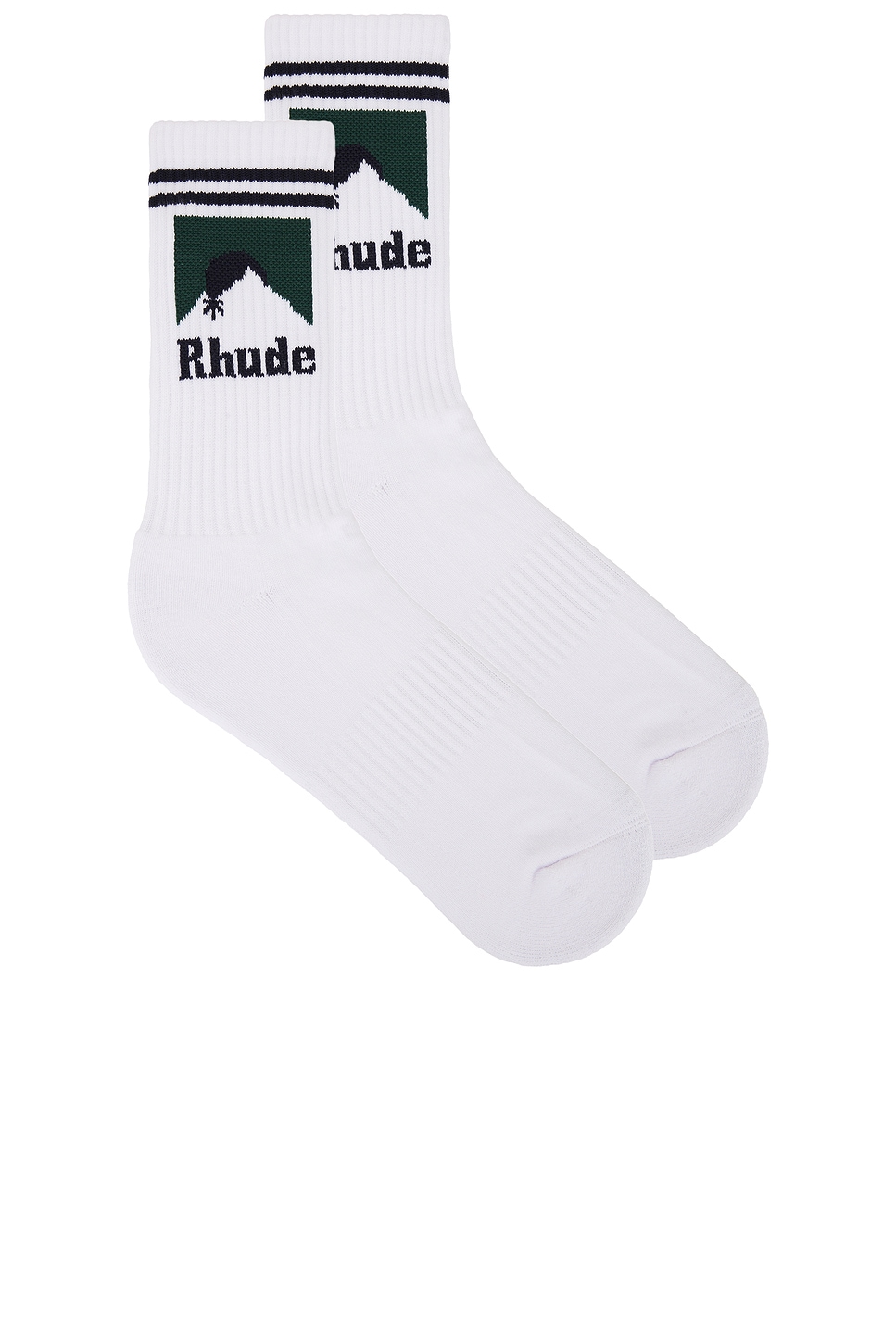 

Полосатые носки лунного света Rhude, белый