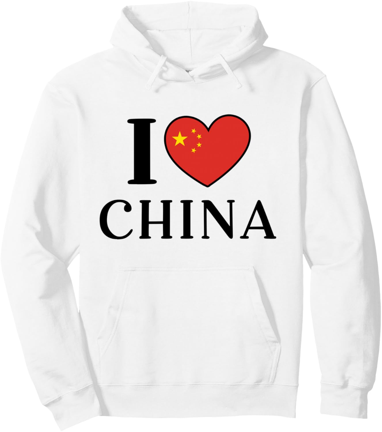 

Толстовка с надписью «Я люблю Китай» и изображением флага в форме сердца Love China Heart Flag, белый