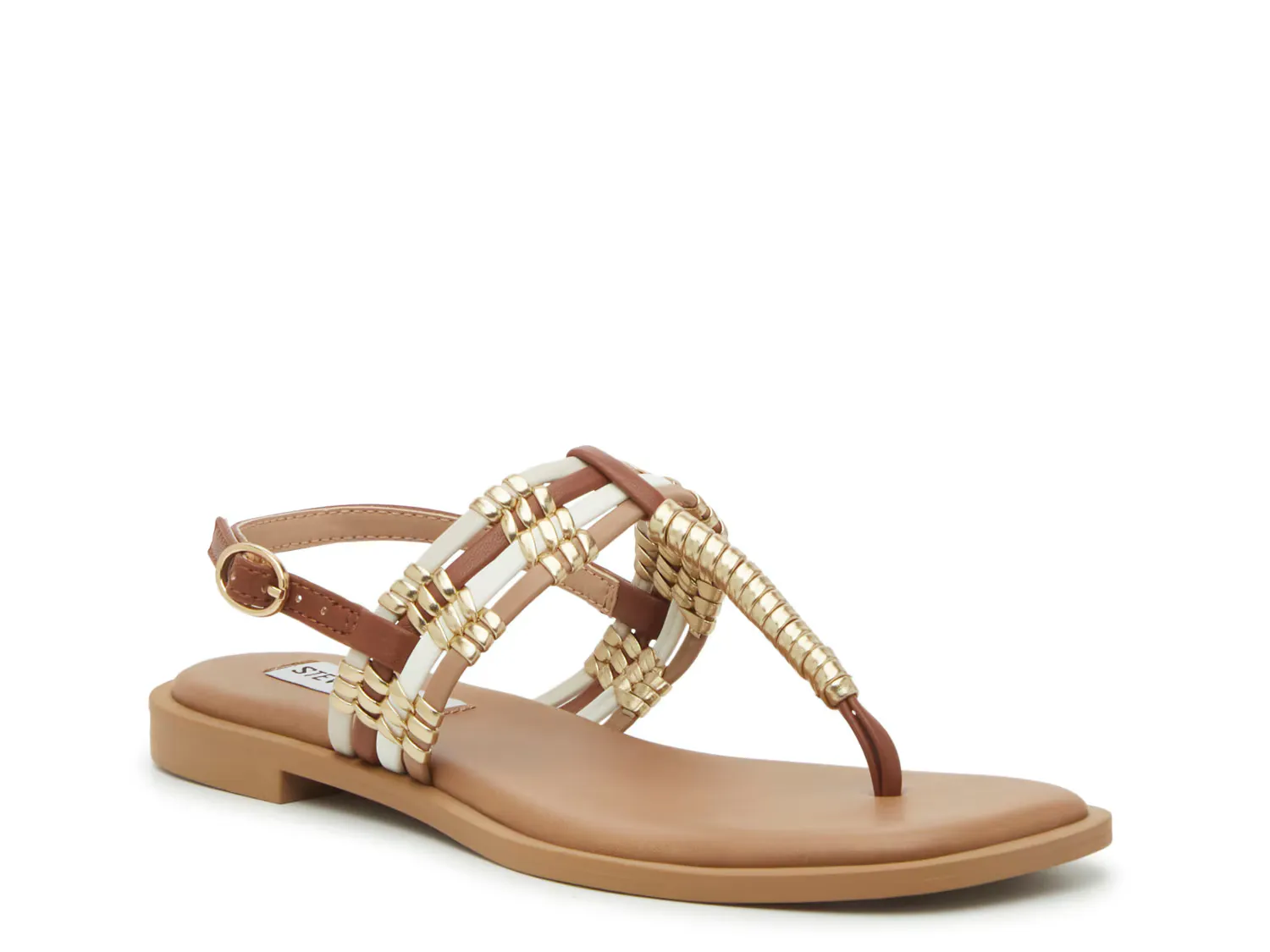 

Сандалии Burrke Sandal Steve Madden, цвет cognac_ivory_gold