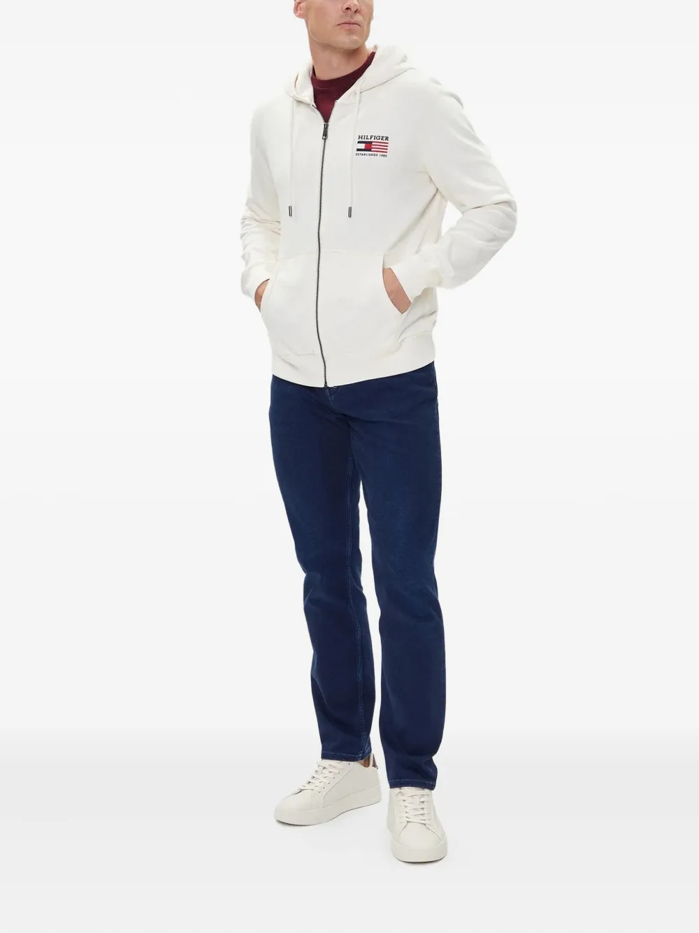 Толстовка с вышитым логотипом Tommy Hilfiger, белый — фото 2