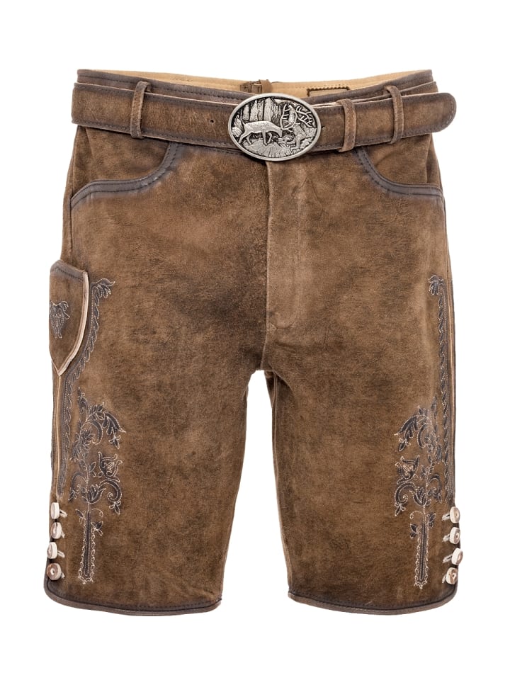 

Gwandler Кожаные брюки JONAS в коричневую крапинку