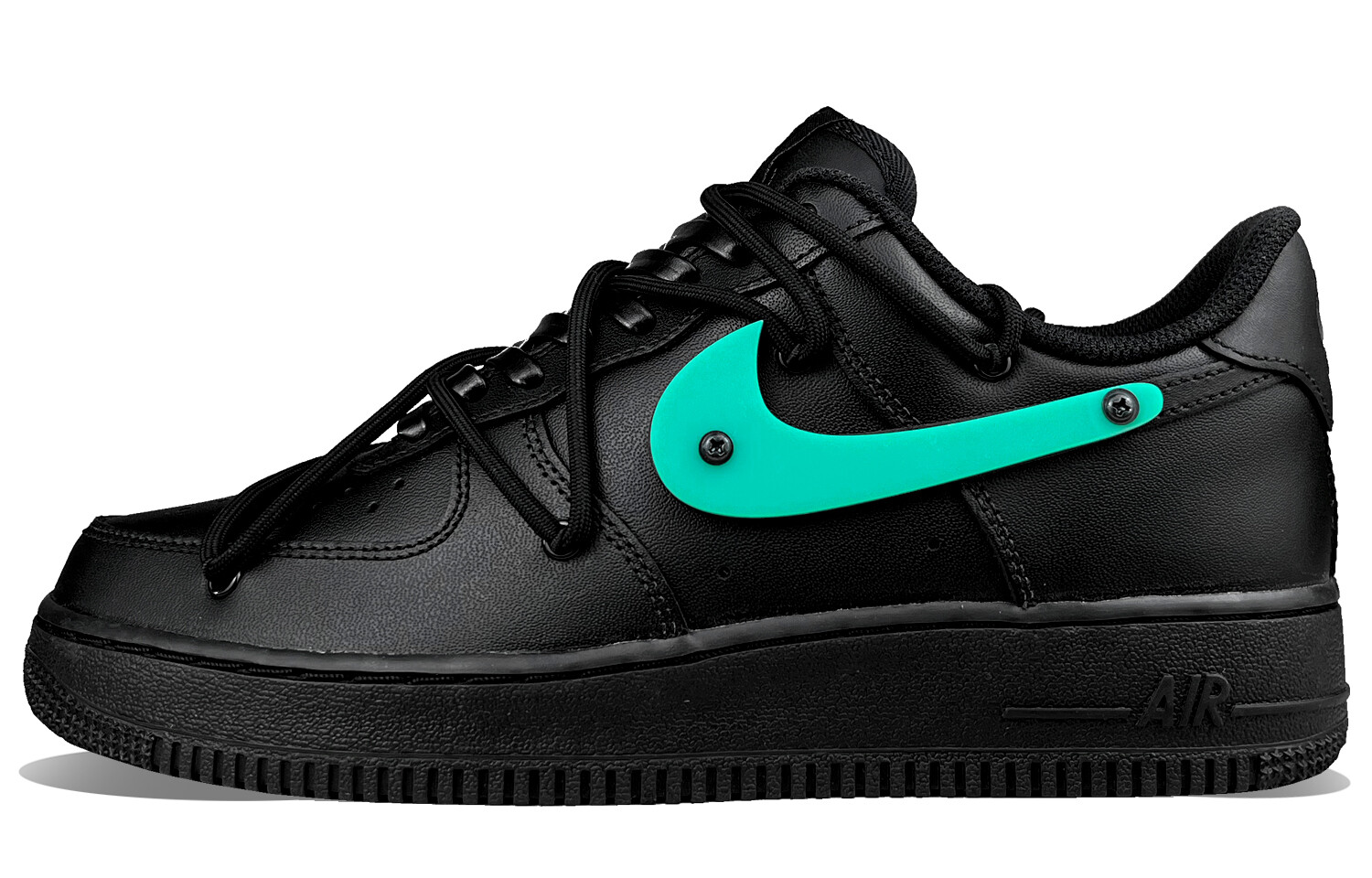 

Кроссовки Nike Air Force 1 Skateboarding Shoes Women's Low-top Green, черный