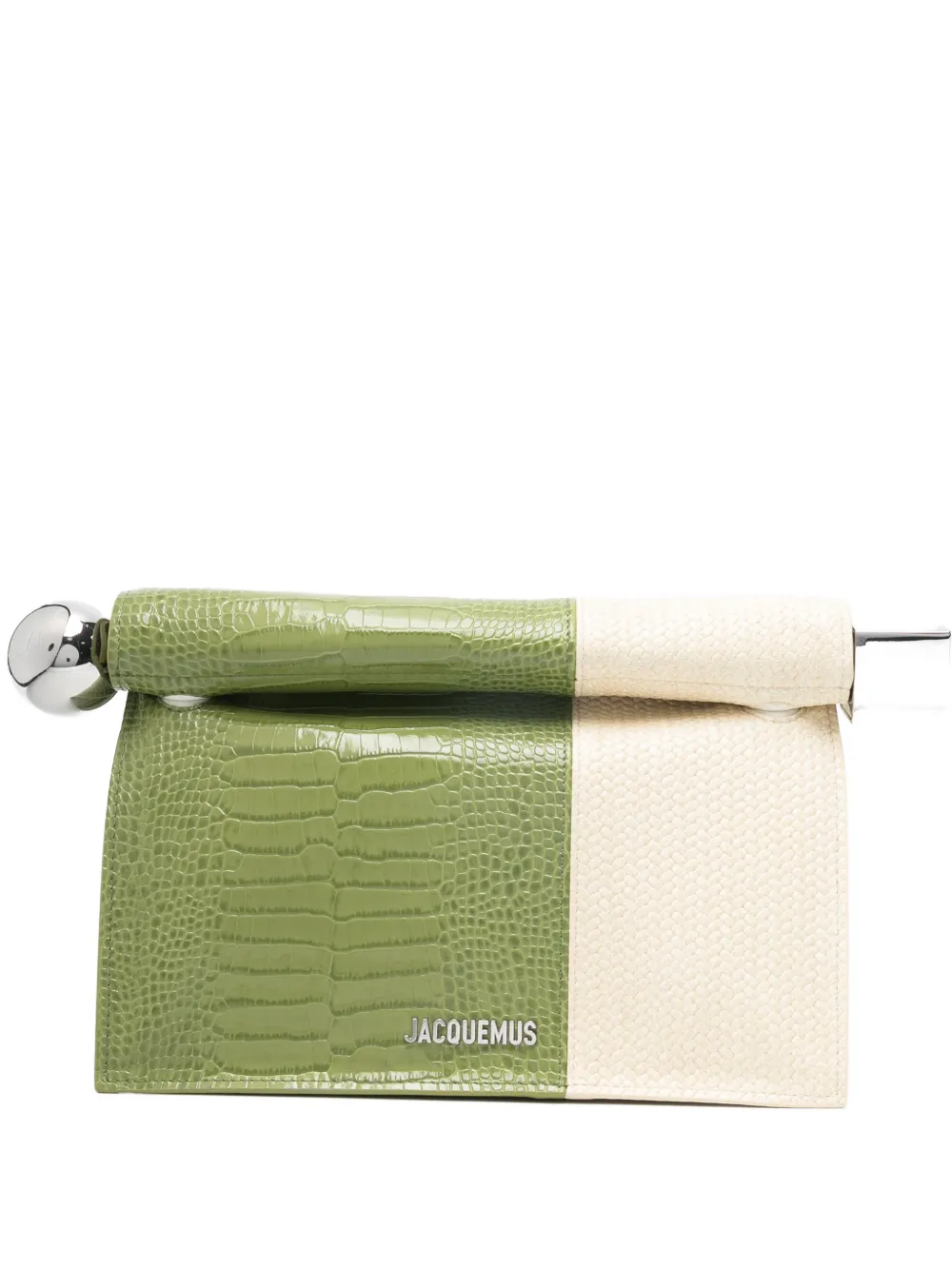 

Двухцветный клатч Pochette Rond Carre Jacquemus, зеленый