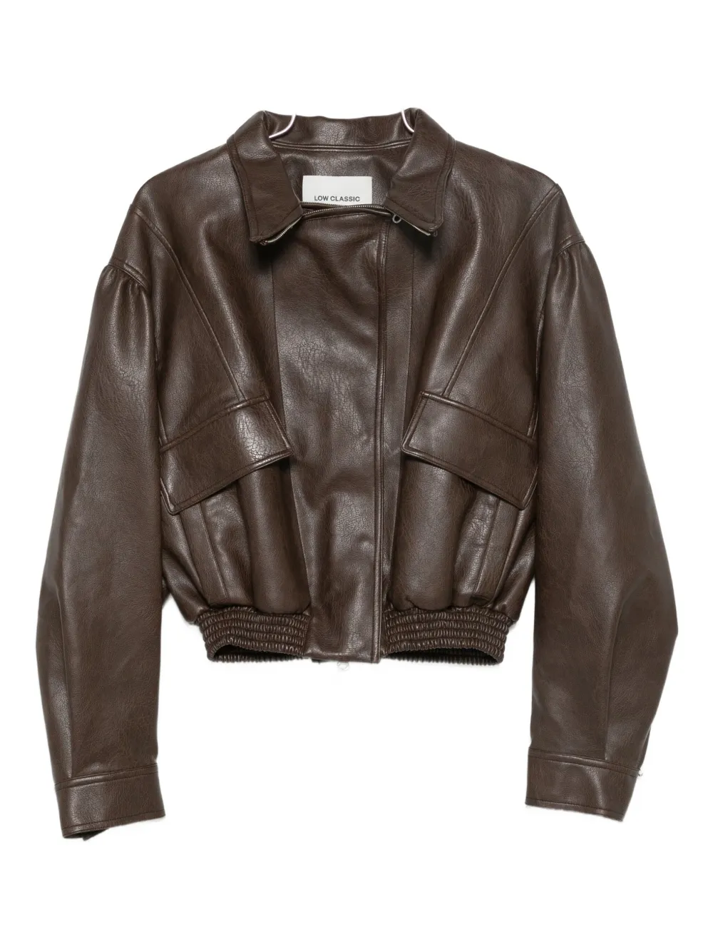 

Бомбер с воротником Low Classic, коричневый