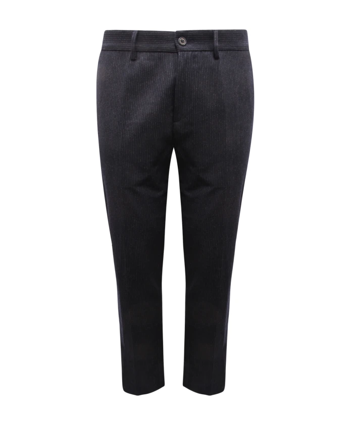 

Брюки из шерстяной смеси темно-синего цвета, узкие. Brooksfield, синий