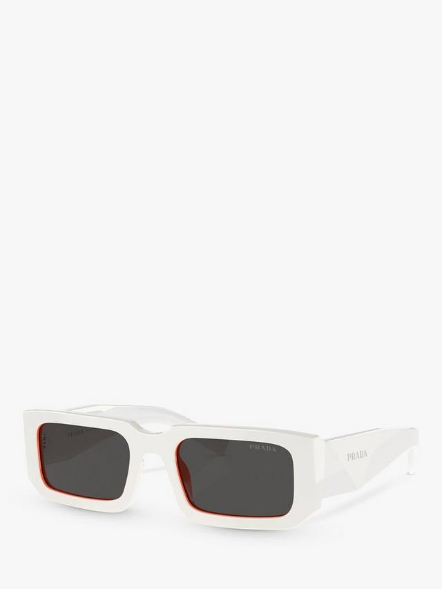 

Мужские прямоугольные солнцезащитные очки pr 06ys Prada, цвет Talc/Orange