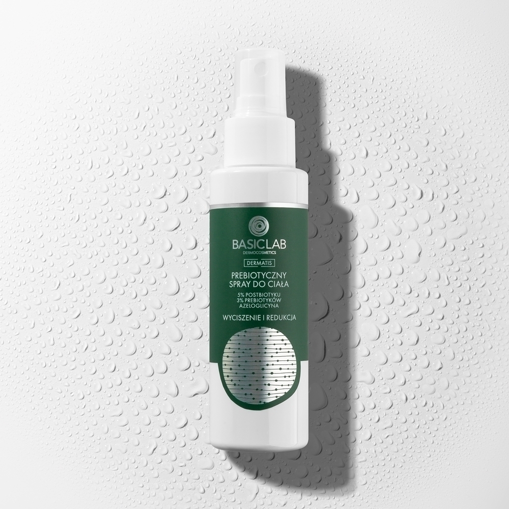 Dermocosmetics dermatis успокаивающий пребиотический увлажняющий крем против раздражения спрей Basiclab, veidui ir kūnui 100 мл — фото 2