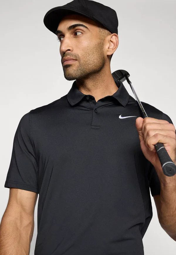 Однотонная рубашка поло Nike Golf, Black/White — фото 4