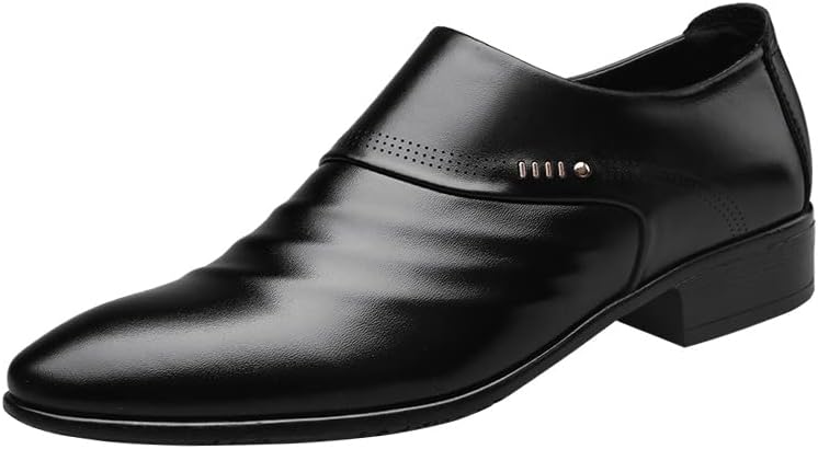 

Мужские деловые туфли, дышащие, без шнурков, с плоской подошвой, большой размер 38-48 Waolsu, черный