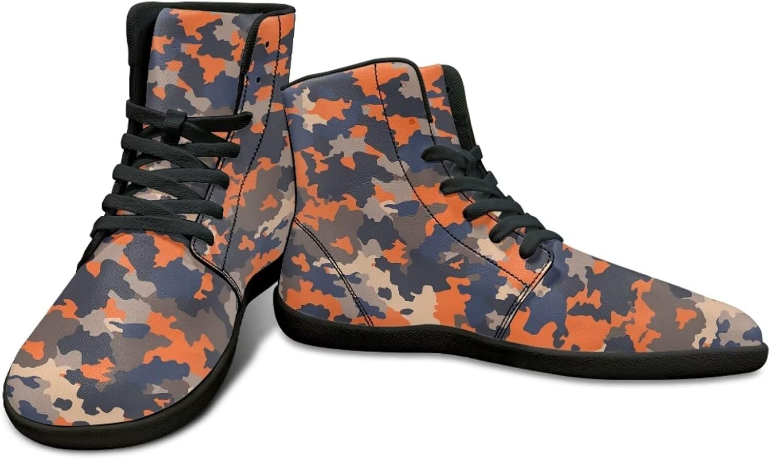 

Мужские высокие кроссовки с камуфляжным дизайном для путешествий, без перепада высоты, с противоскользящей резиновой подошвой Watdotory, красный