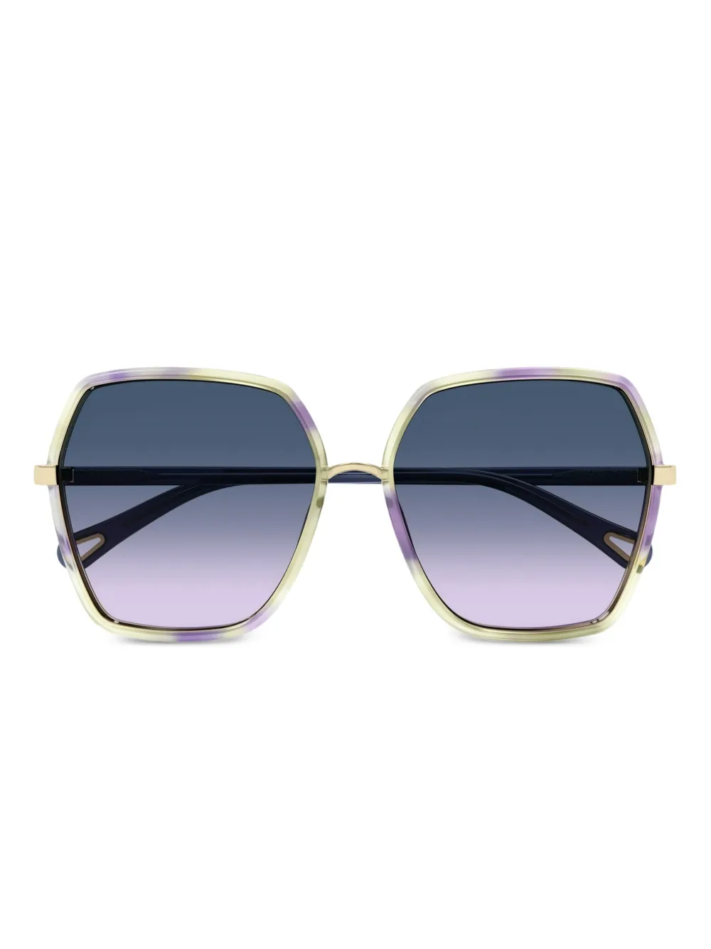 

Солнцезащитные очки в геометричной оправе Chloé Eyewear, фиолетовый