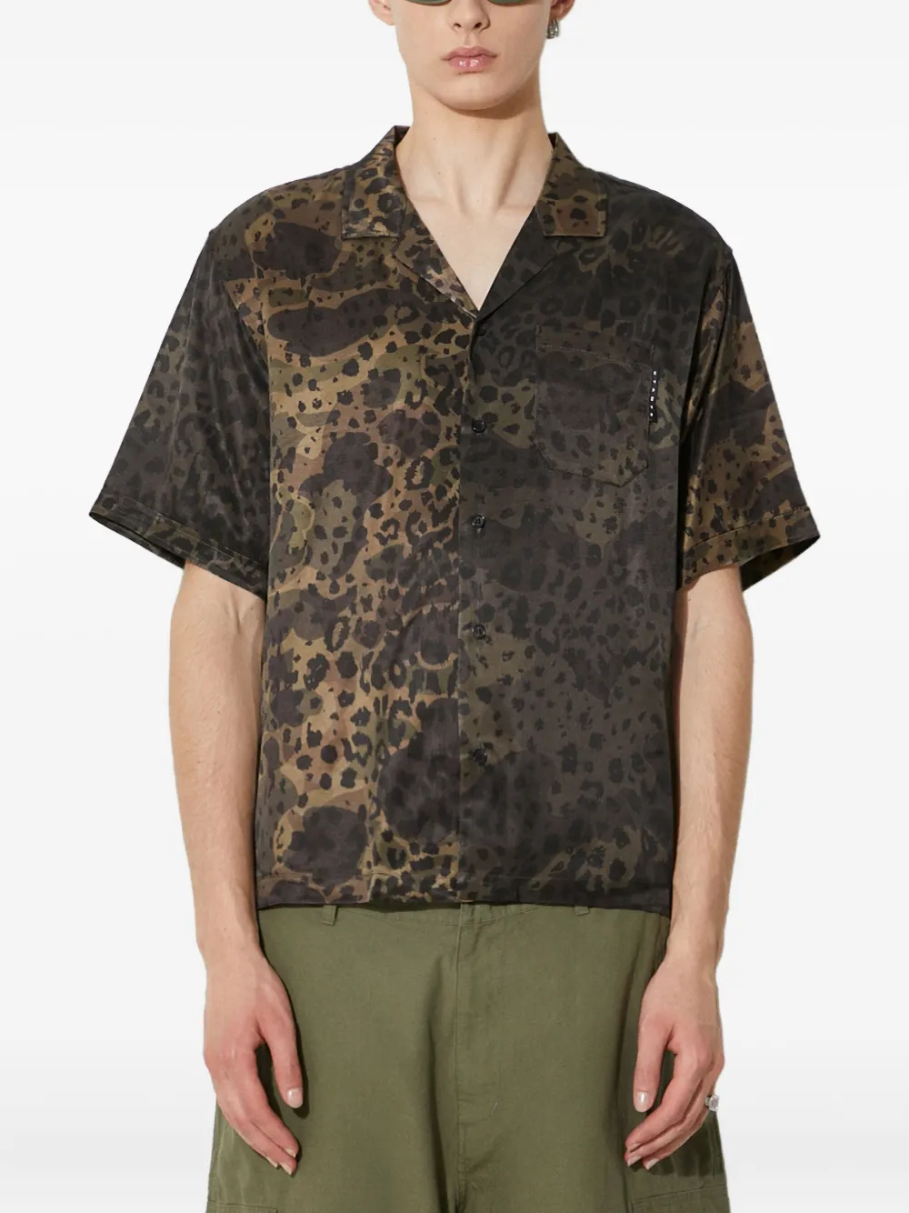 

Рубашка с леопардовым принтом Stampd, коричневый