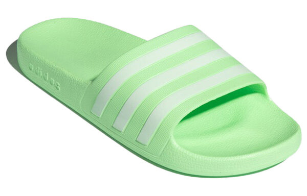 Тапочки slide adilette aqua green/white Adidas, зеленый — фото 3