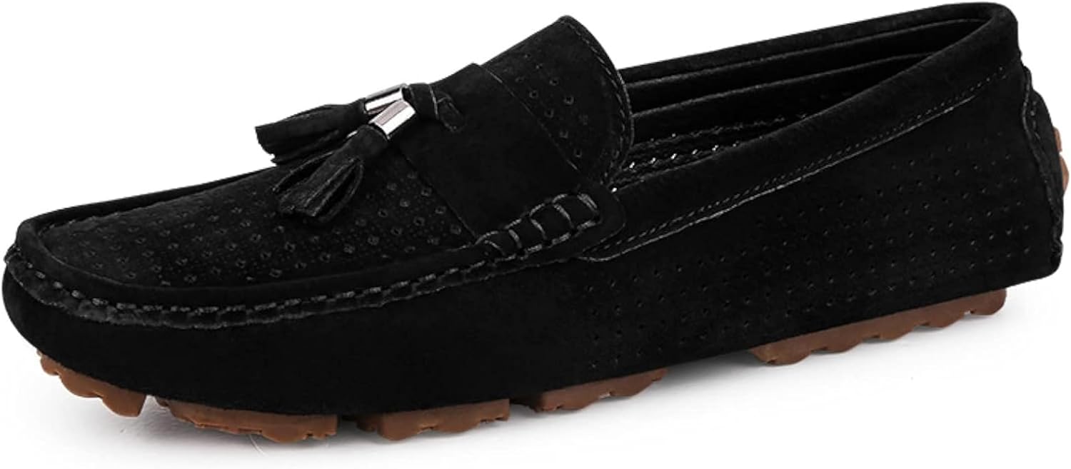 

Мужские летние лоферы OXCOWNIU с кисточками, удобные мокасины, легкие лоферы, плоская обувь, черный