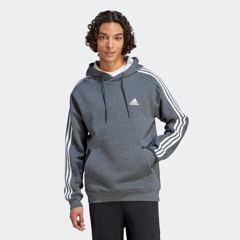 

Мужская толстовка Essentials флисовая 3 полоски Adidas, серый