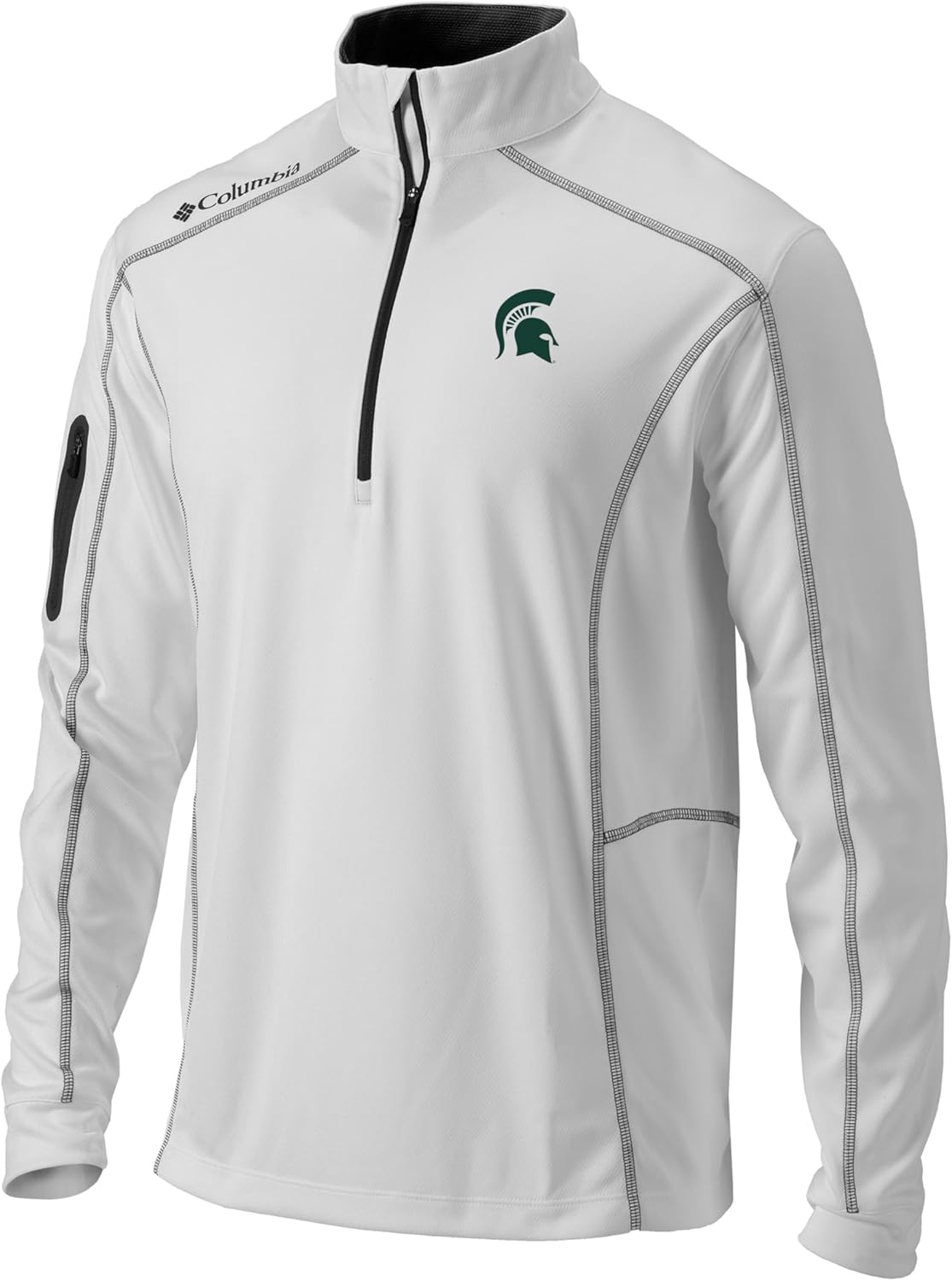 

Columbia Michigan State Univ Golf мужская толстовка Shotgun 1/4 Zip, White