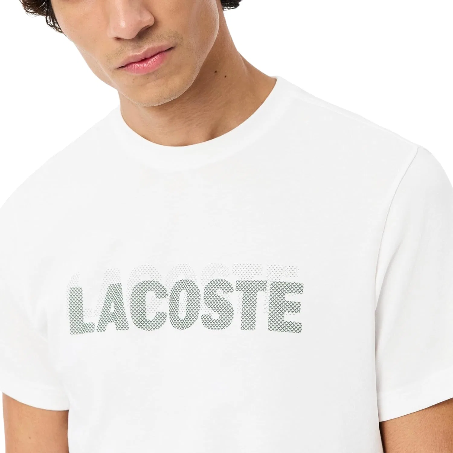 Футболка Lacoste Ultra Dry, цвет White/Green — фото 2